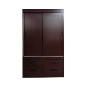 ARMARIO CASA BLANCA TABACO PUERTA CORREDIZAS 4 CAJONES CB-450-BN T/1