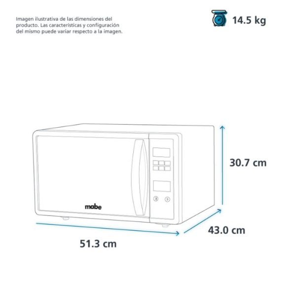 HORNO MICROONDAS MABE 1.1P3 INOX HMM111JSS T/1- - Image 2