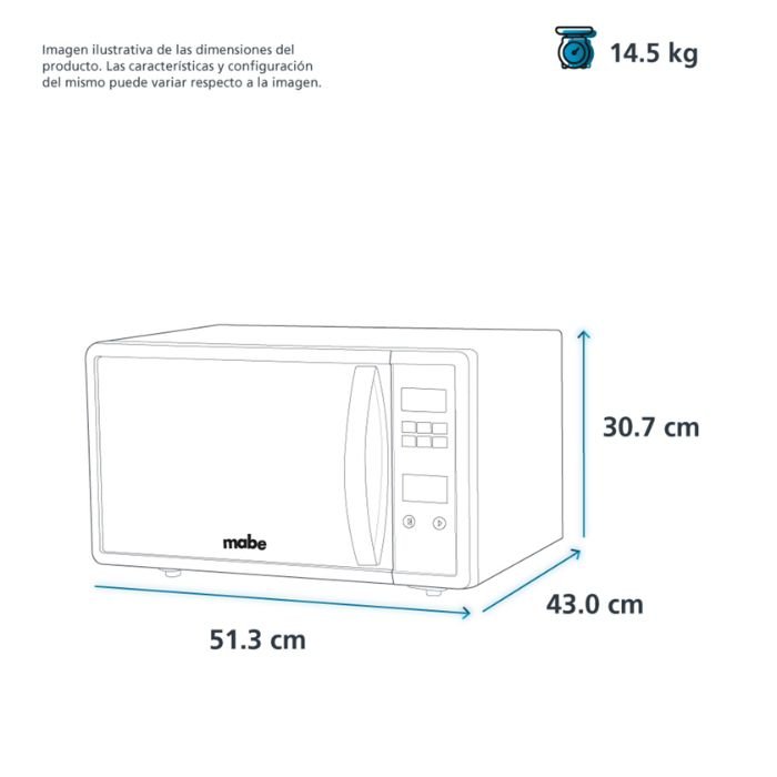 HORNO MICROONDAS MABE 1.1P3 INOX HMM111JSS T/1- - Image 2