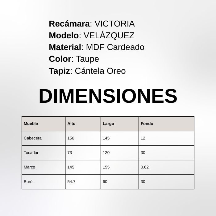 RECAMARA VELAZQUEZ MAT VICTORIA PLUS PINO MALIBU OSLO AVELLANA - Image 2