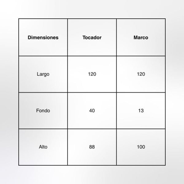 TOCADOR VELAZQUEZ DELUXE BLANCO - Image 2