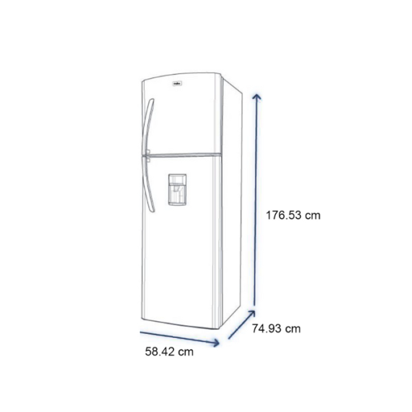 REFRIGERADOR MABE 11P3 2PTS C/DESP JALADERA. SILVER RMA300FJMRM0 - Image 4