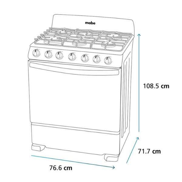 ESTUFA MABE ACERO INOX ENC. MANUAL EM7641BAISO - Image 6