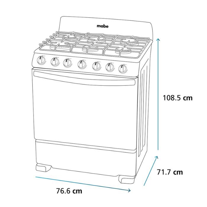 ESTUFA MABE ACERO INOX ENC. MANUAL EM7641BAISO - Image 6