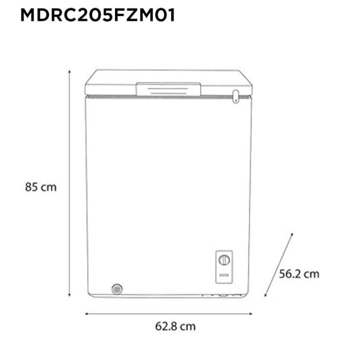 CONGELADOR MIDEA 5P BLANCO MDRC205FZM01 - Image 7