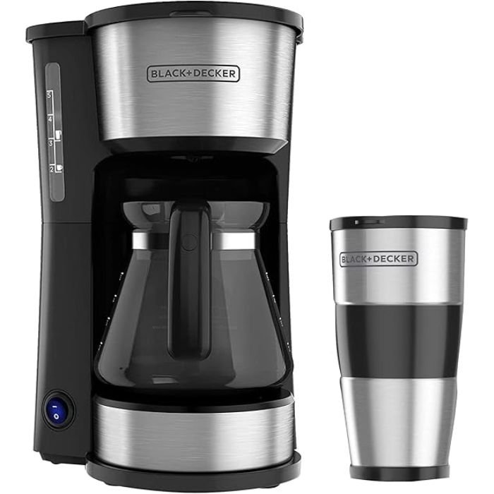 CAFETERA BLACK DECKER CM0755S-MX ACERO 5 TAZAS - Image 1
