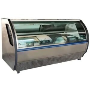 Masser RHNVCA‑2000‑AIX – Vitrina Carnicera 2 m | Cristal Curvo & Control Digital