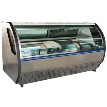 Masser RHNVCA‑2000‑AIX – Vitrina Carnicera 2 m | Cristal Curvo & Control Digital