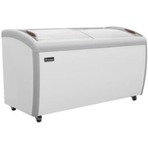 Congelador Paletero Icehaus CHPC‑460 – 460 L con Tapa de Cristal Curvo y Acero Inoxidable