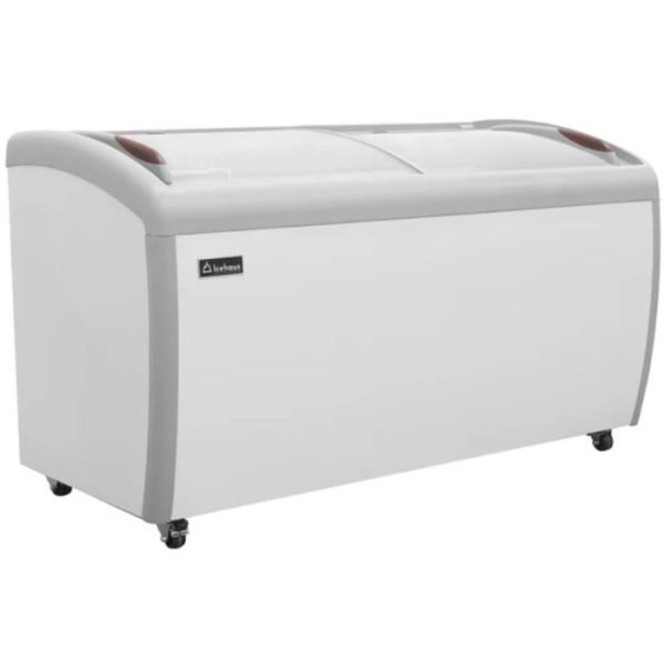 Congelador Paletero Icehaus CHPC‑460 – 460 L con Tapa de Cristal Curvo y Acero Inoxidable - Image 1