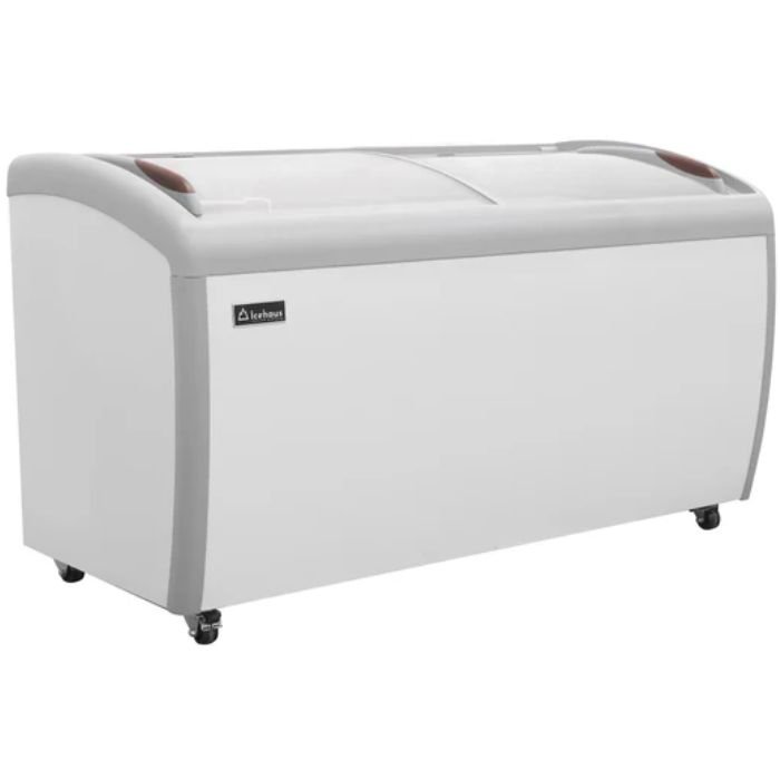Congelador Paletero Icehaus CHPC‑460 – 460 L con Tapa de Cristal Curvo y Acero Inoxidable - Image 1