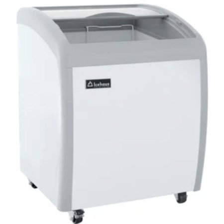 Congelador Paletero Icehaus CHPC‑160 – 160 L con Tapa de Cristal Curvo y Acero Inoxidable