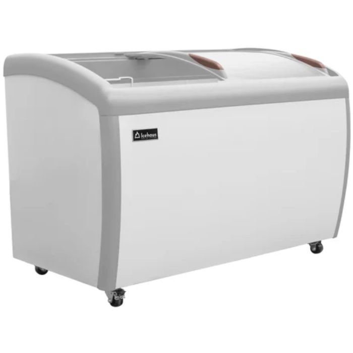 Congelador Paletero Icehaus CHPC‑360 – 360 L con Tapa de Cristal Templado Curvo y Acero Inoxidable - Image 2