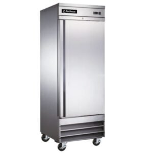 Refrigerador Vertical Comercial Icehaus RV‑1PS‑SS‑01 – 21 pies³ (650 L), Puerta Sólida de Acero Inoxidable