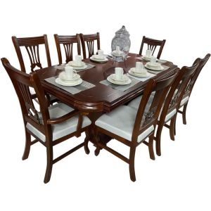 COMEDOR HAMBURGO MADERA ANTIGUA 8SILLAS