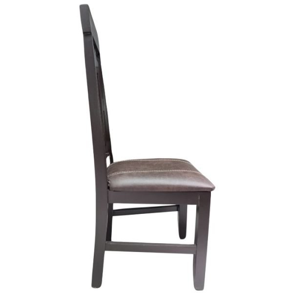SILLA VELAZQUEZ BLACK NOGAL VINIL ROBLE COSTURA 0243 T/2 - Image 2