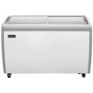 Congelador Paletero Icehaus CHPC‑360 – 360 L con Tapa de Cristal Templado Curvo y Acero Inoxidable