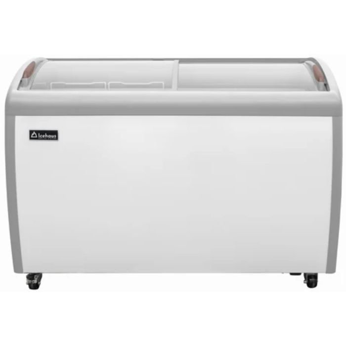 Congelador Paletero Icehaus CHPC‑360 – 360 L con Tapa de Cristal Templado Curvo y Acero Inoxidable - Image 1