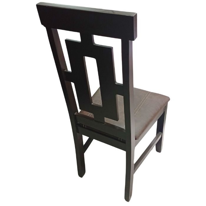 SILLA VELAZQUEZ BLACK NOGAL VINIL ROBLE COSTURA 0243 T/2 - Image 3