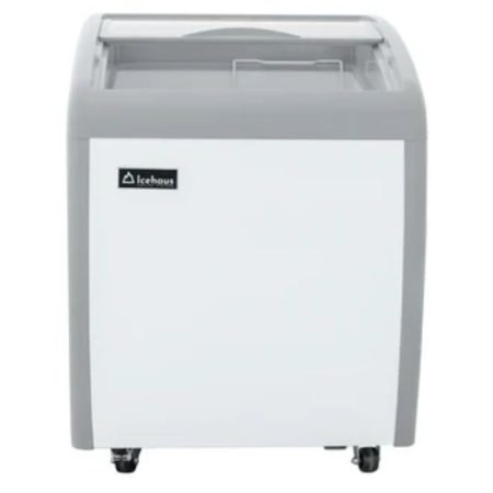 Congelador Paletero Icehaus CHPC‑160 – 160 L con Tapa de Cristal Curvo y Acero Inoxidable - Image 3