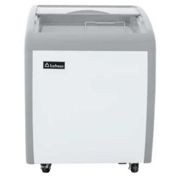 Congelador Paletero Icehaus CHPC‑160 – 160 L con Tapa de Cristal Curvo y Acero Inoxidable - Image 3