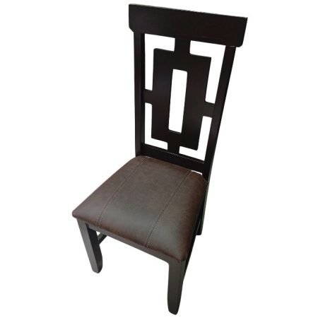 SILLA VELAZQUEZ BLACK NOGAL VINIL ROBLE COSTURA 0243 T/2