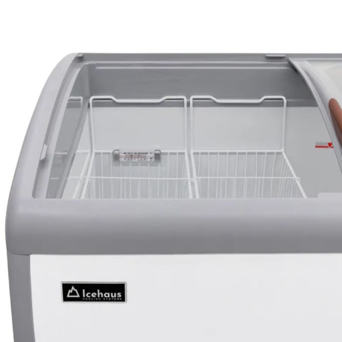 Congelador Paletero Icehaus CHPC‑360 – 360 L con Tapa de Cristal Templado Curvo y Acero Inoxidable - Image 5