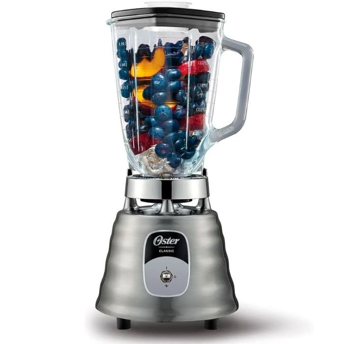 LICUADORA OSTER 1VEL CROMADA VASO DE VIDRO BLST4093 013 T/1