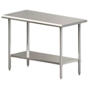 Mesa de acero inoxidable de 60 x 152 cm, 87 cm de altura Torrey EMT5 AI TOR