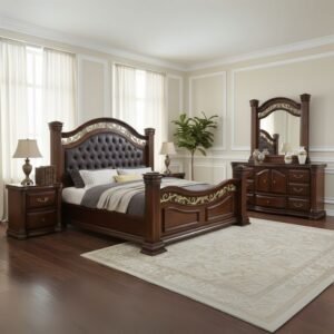 RECAMARA ORTEGA MONTANA CAPITONADA ANTIGUA CON PIECERA Y FALDON T/2