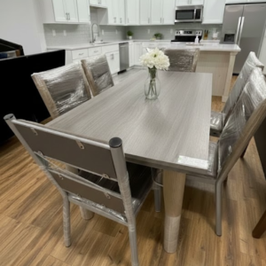COMEDOR BOSTON ESMERALDA 6/S GRIS PLATA