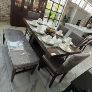 COMEDOR EMMA CONSTANZA CON PEDESTAL 4/SILLAS CONSTANZA