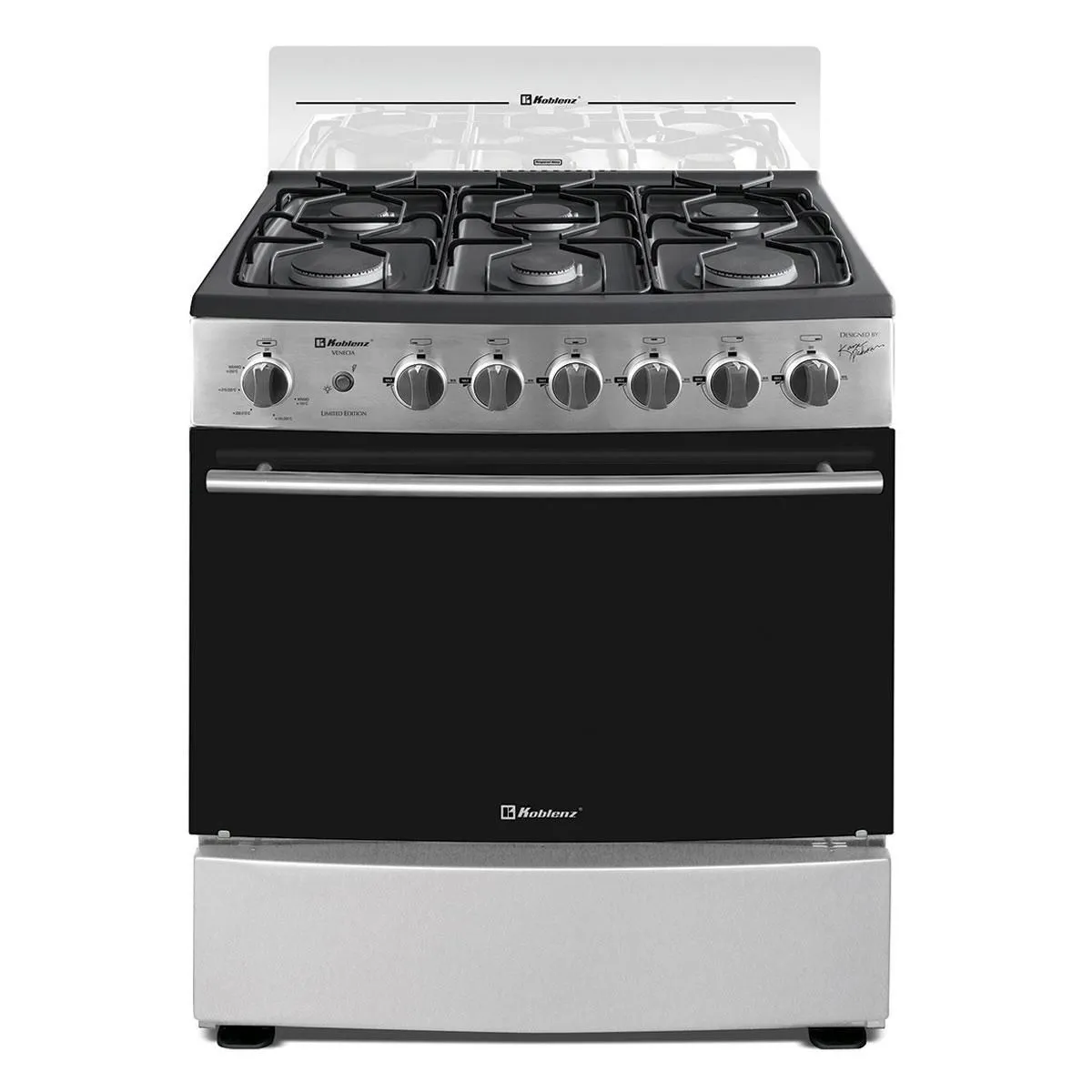 ESTUFA KOBLENZ EK-1131 VENECIA 6QUEM ACERO INOX.