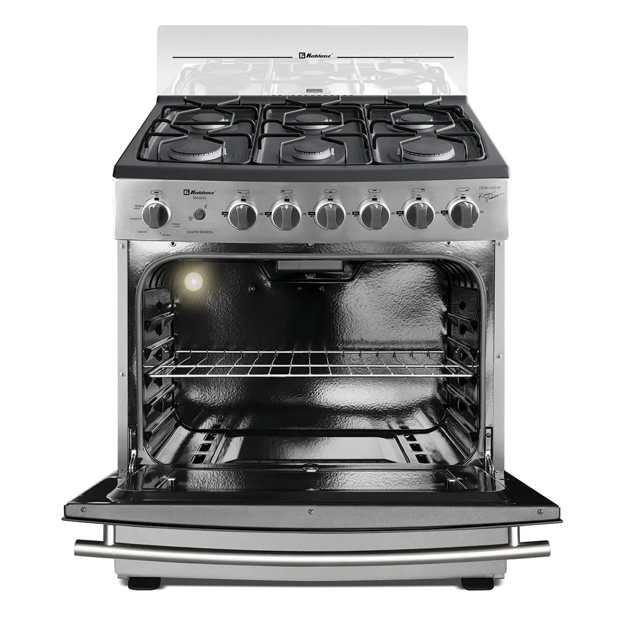ESTUFA KOBLENZ EK-1131 VENECIA 6QUEM ACERO INOX. - Image 2