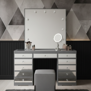 TOCADOR TELL HOLLYWOOD CON ESPEJOS DE CRISTAL