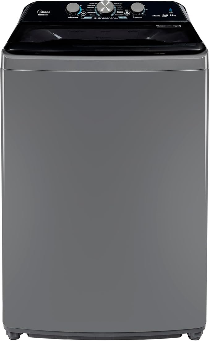 lavadora midea ma500w22g 22kg automatica gris carga superior agitador t/1 lavadora midea ma500w22g 22kg automatica gris carga superior agitador t/1