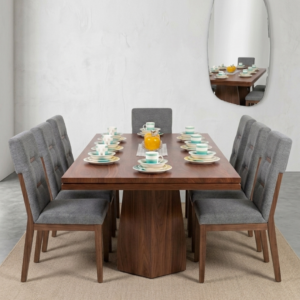 COMEDOR LOMA ALTA MOLIERE NOGAL NATURAL 6/S LIBOI PAROTA MILAN PIZARRA T/1