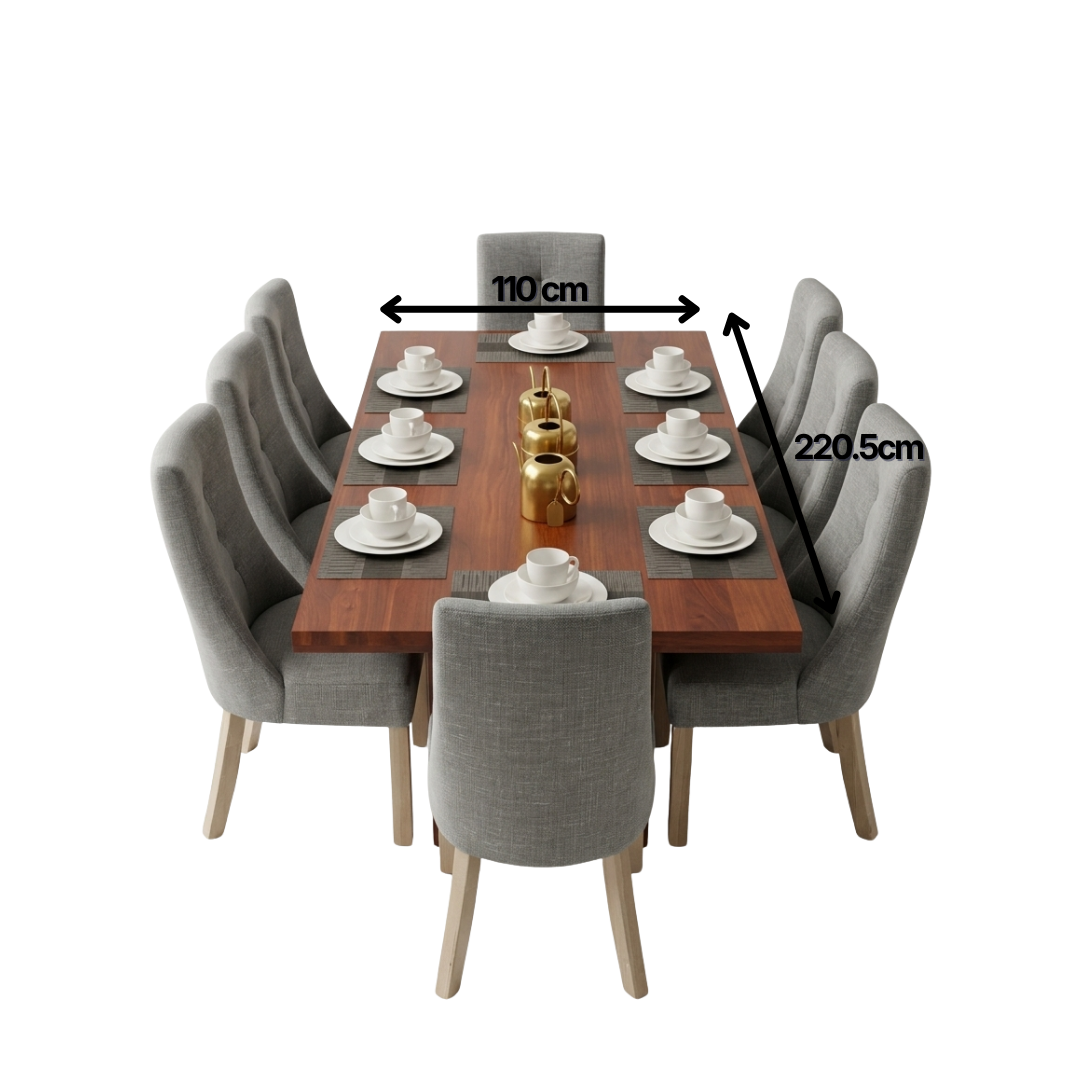 COMEDORES - Comedor loma_alta simone (2) COMEDOR LOMA ALTA SIMONE TZALAM 8S/ SIMONE TZALAM FASHION TITANIUM - Image 2