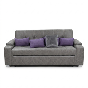SOFA CAMA VELAZQUEZ ELEVADA LEATER SUED GREY T/2