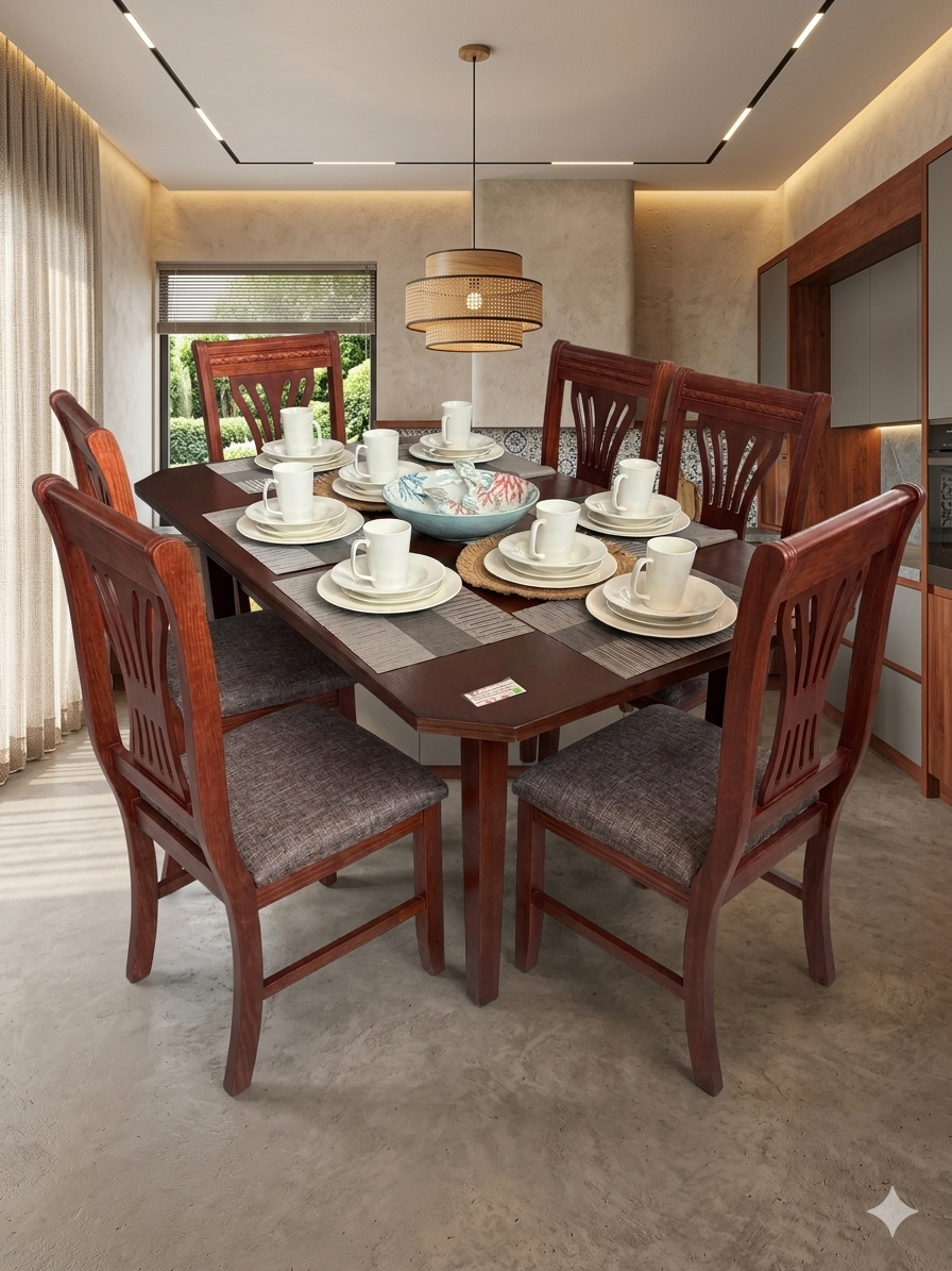 antecomedor tell clasico 6 sillas cherry merida oreo t/2 antecomedor tell clasico 6 sillas cherry merida oreo t/2