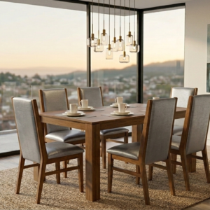 antecomedor emman paris 6/s tapizada silver t/1
