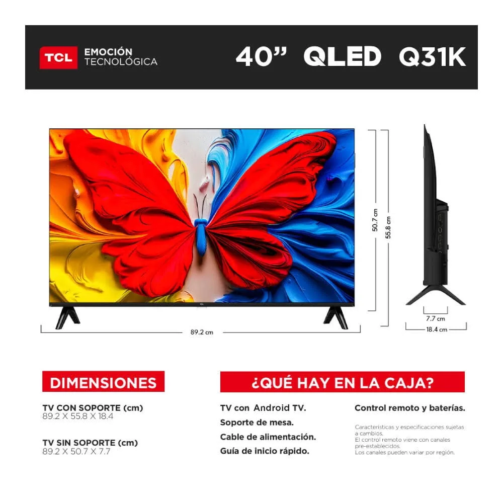 "pantalla tcl 40q3k 40"" fhd google negra t/1" "pantalla tcl 40q3k 40"" fhd google negra t/1"
