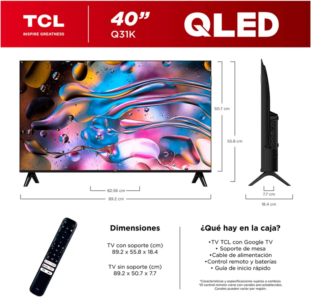 "pantalla tcl 40q3k 40"" fhd google negra t/1" "pantalla tcl 40q3k 40"" fhd google negra t/1"