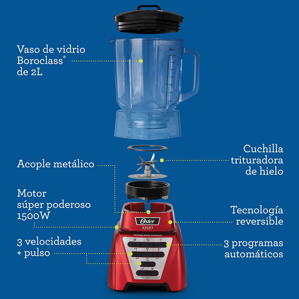licuadora oster e blst3ar2g 7 vel roja t/1 licuadora oster e blst3ar2g 7 vel roja t/1